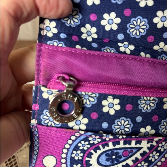 Vera Bradley Boysenberry Travel Envelope Wallet Credit Card Holder Retired - Picture 9 of 11